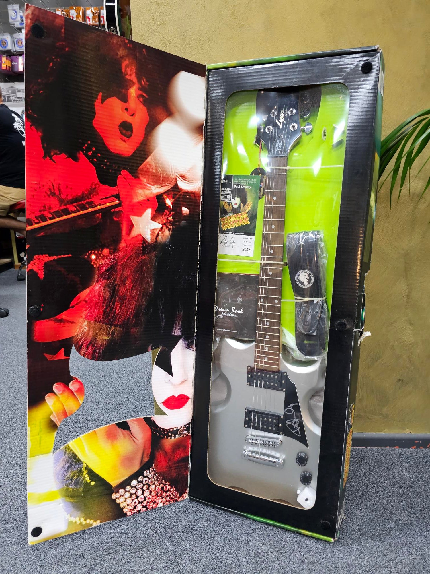 2007 Paul Stanley Designed & Autographed Silver Washburn Lyon Kiss