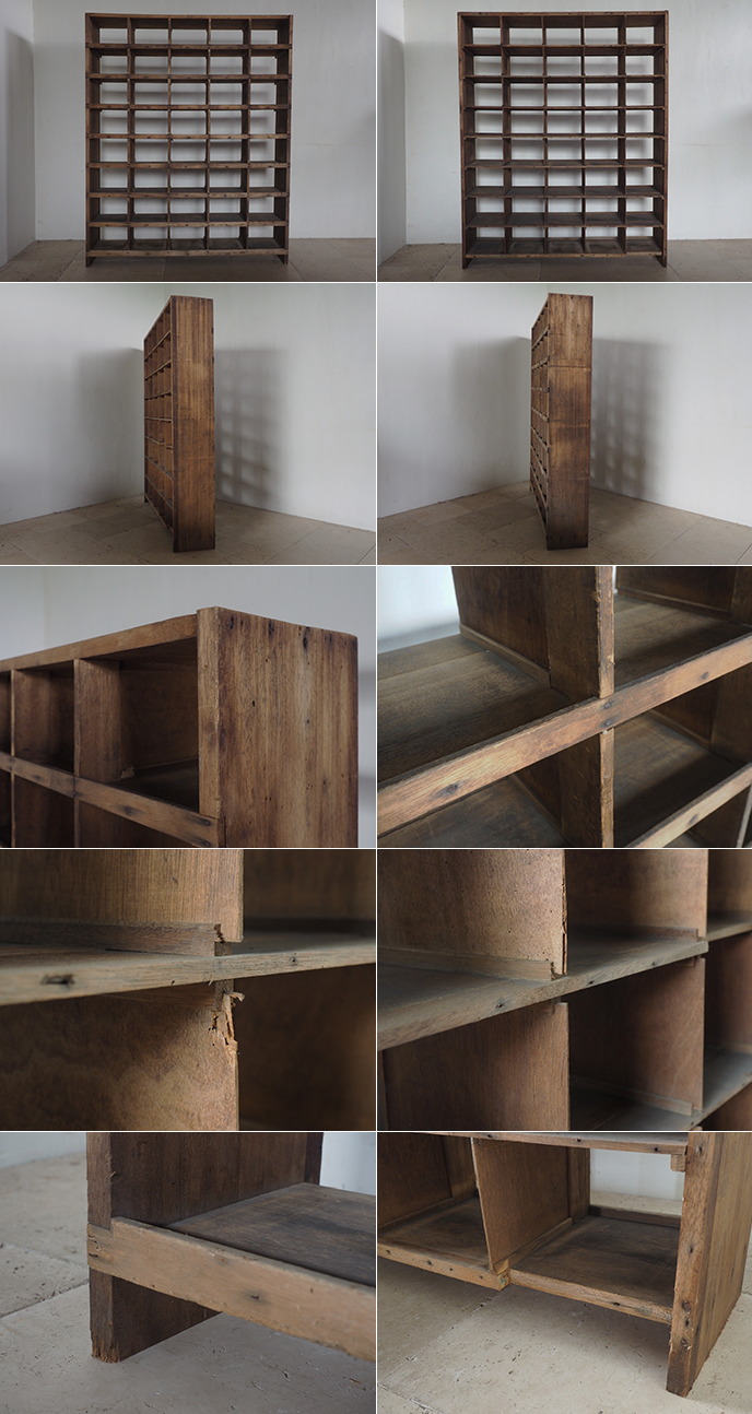古家具 マス目収納棚 スクエアシェルフ | MANSIKKA antiquesMANSIKKA