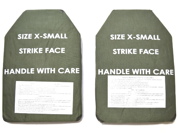 希少！米軍実物 Ceradyne E-SAPI TYPE VI 防弾 プレート XS 2枚セット