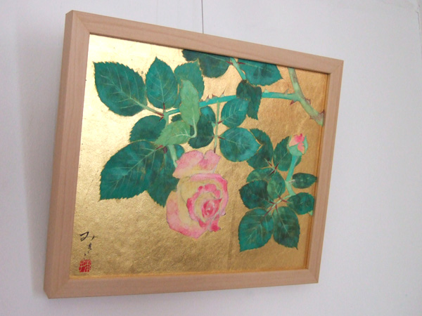 薔薇の日本画。 | イシバシミキコのおぼえがき