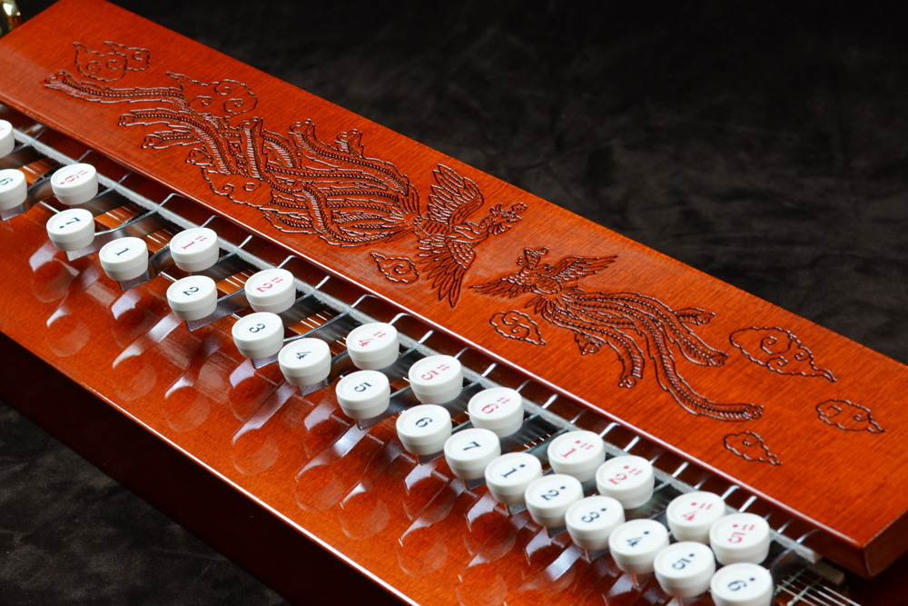 ナルダン製品一覧 ＞ ナルダン大正琴 彫凰(ほりおう)ライトブラウン