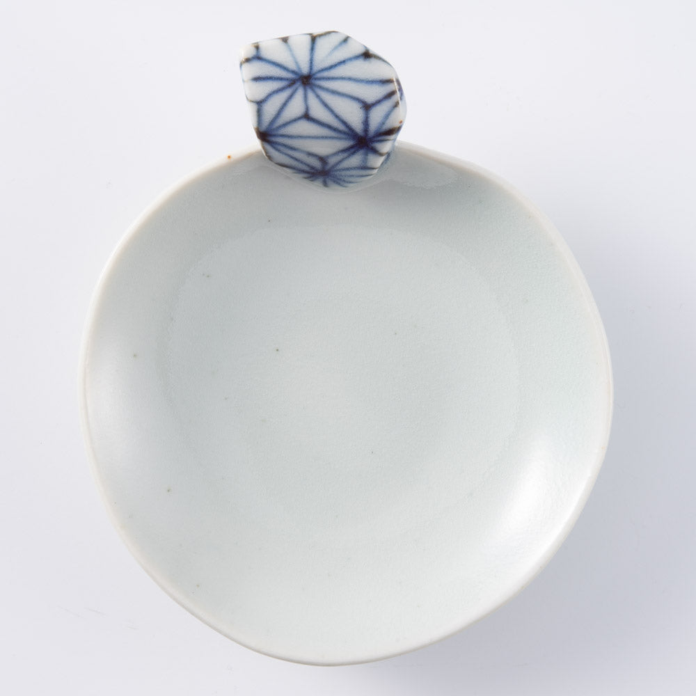 三川内焼 玉峰窯 手付き豆皿 麻の葉 ¥2,750 大人の焼き物