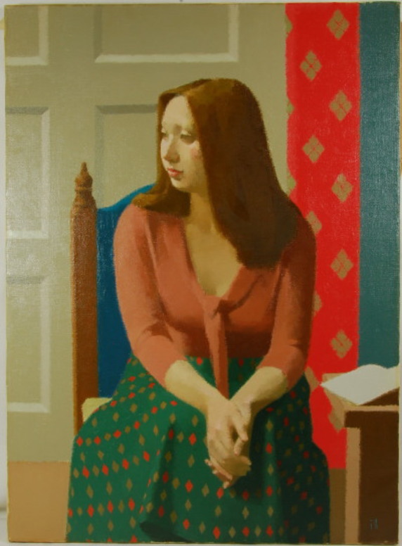 画家・中村清治の作品 油彩 絵画・婦人座像（婦人像）／オール堂