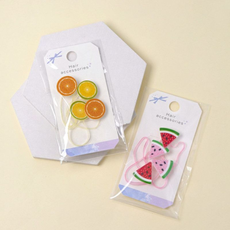 ヘアゴム スイカ オレンジ フルーツ モビロンゴム 4個セット