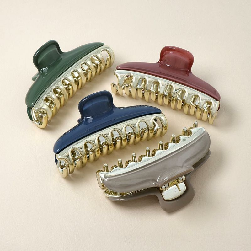 ヘアクリップ くすみカラー ゴールド バンスクリップ – OSEWAYA