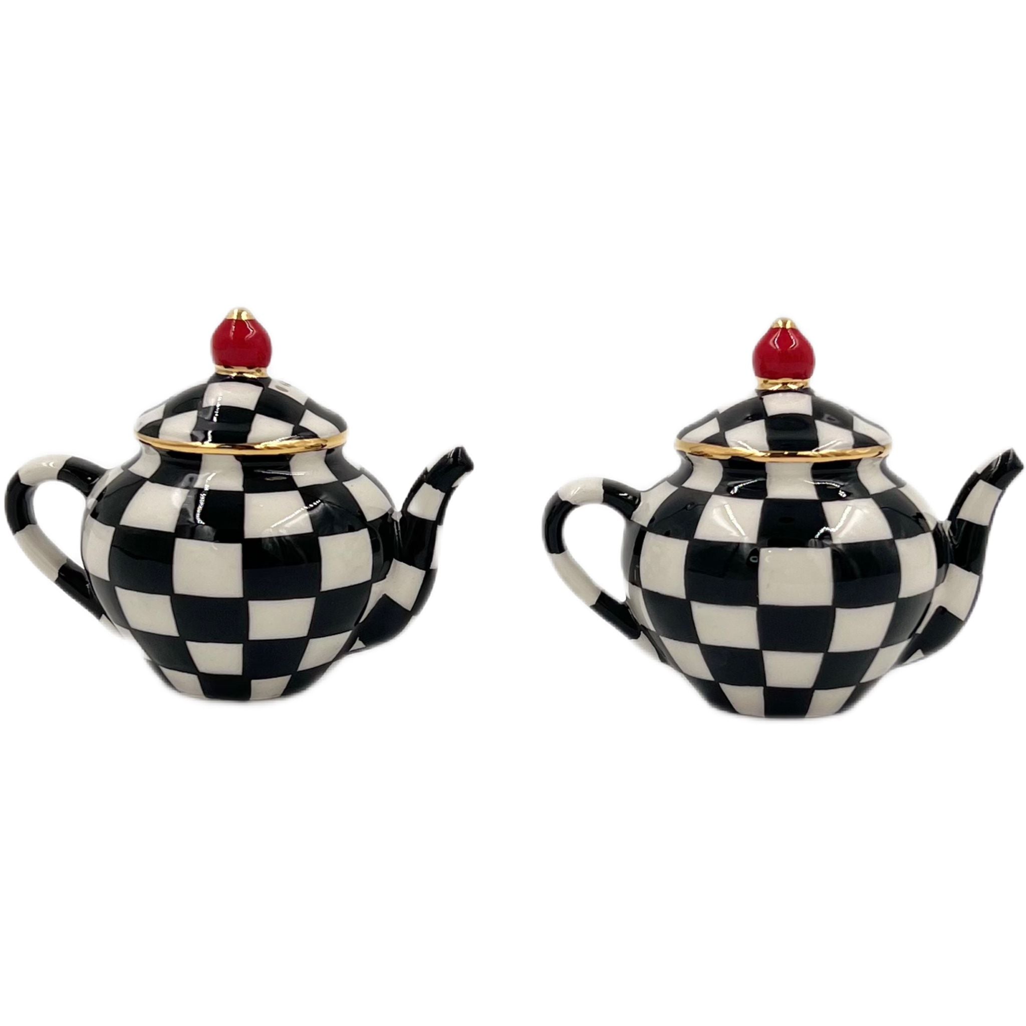 MacKenzie-Childs Courtly Teapot Salt & Pepper Set