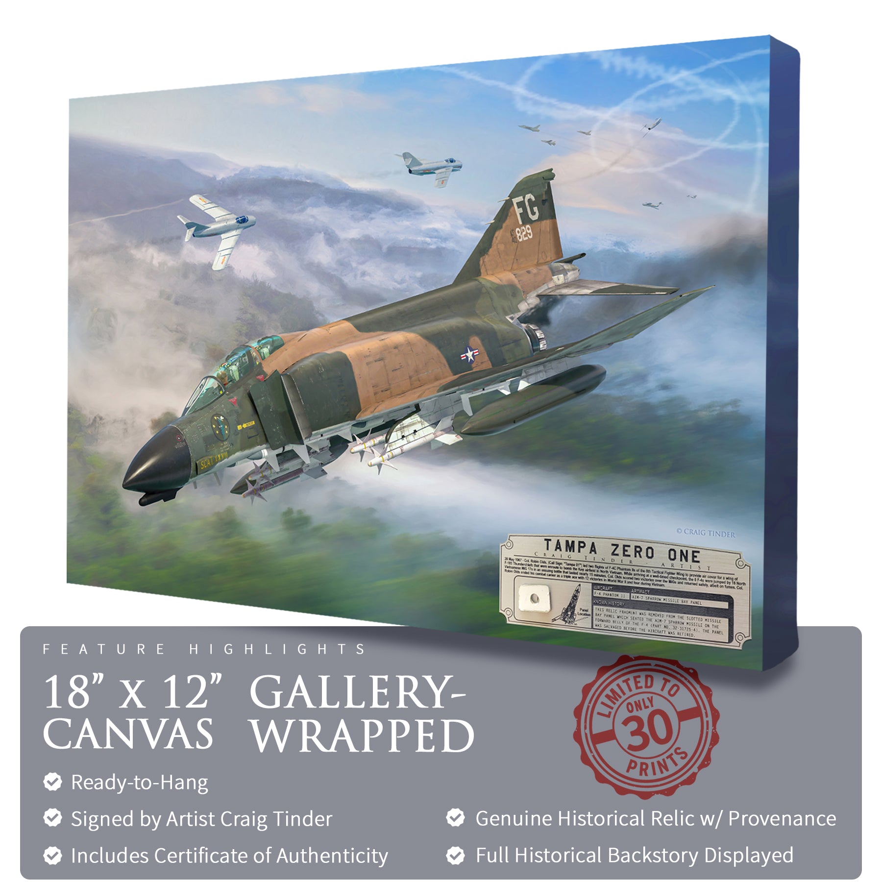 F-4 Phantom II - Tampa Zero One Canvas | INCLUDES: Missile Panel