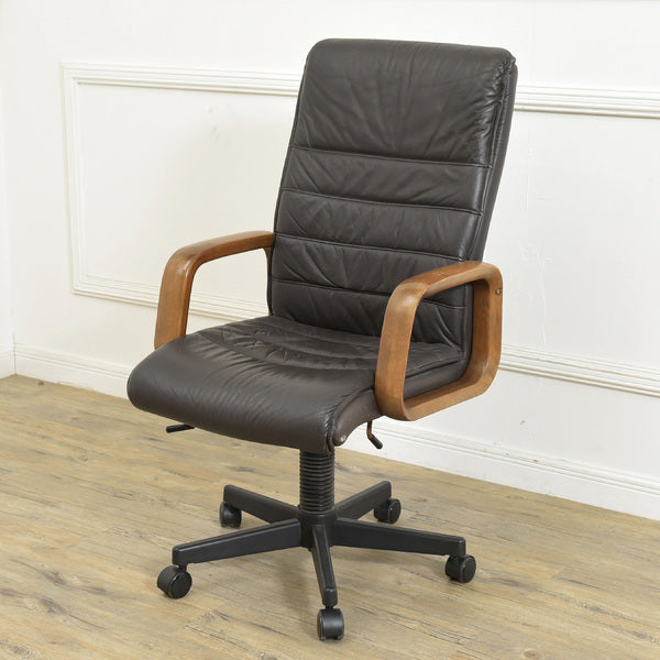 Karimoku / Japan Karimoku Leather Desk Chair #32943 – camori