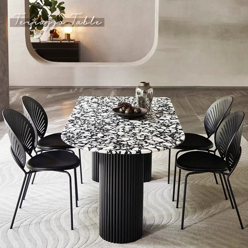 ダイニングテーブル 4人掛け 6人掛け テラゾー 天板 食事テーブル