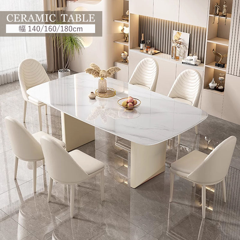 ダイニングテーブル セラミック 大理石柄 幅140/幅160/幅180 2人掛け/4