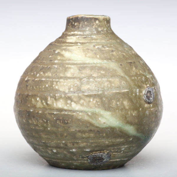 灰釉一輪挿し 作家もの花器 花瓶 大原光一