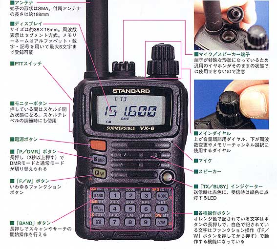 アマチュア無線機 ＞ ハンディ無線機 ＞ 144/430デュアルハンディVX-6