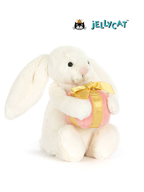 Jellycat ジェリーキャット. Bashful Bunny with Present うさぎ 箱を