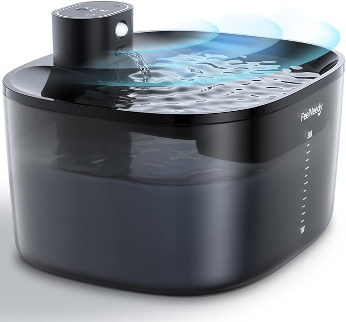 FEELNEEDY 135 fl oz/4L Battery Operated Pet Water Fountain with