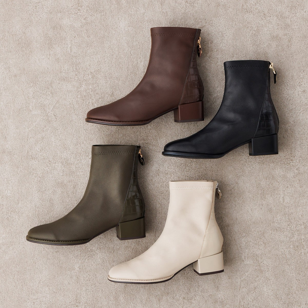 SALE】型押しコンビストレッチブーツ/651420