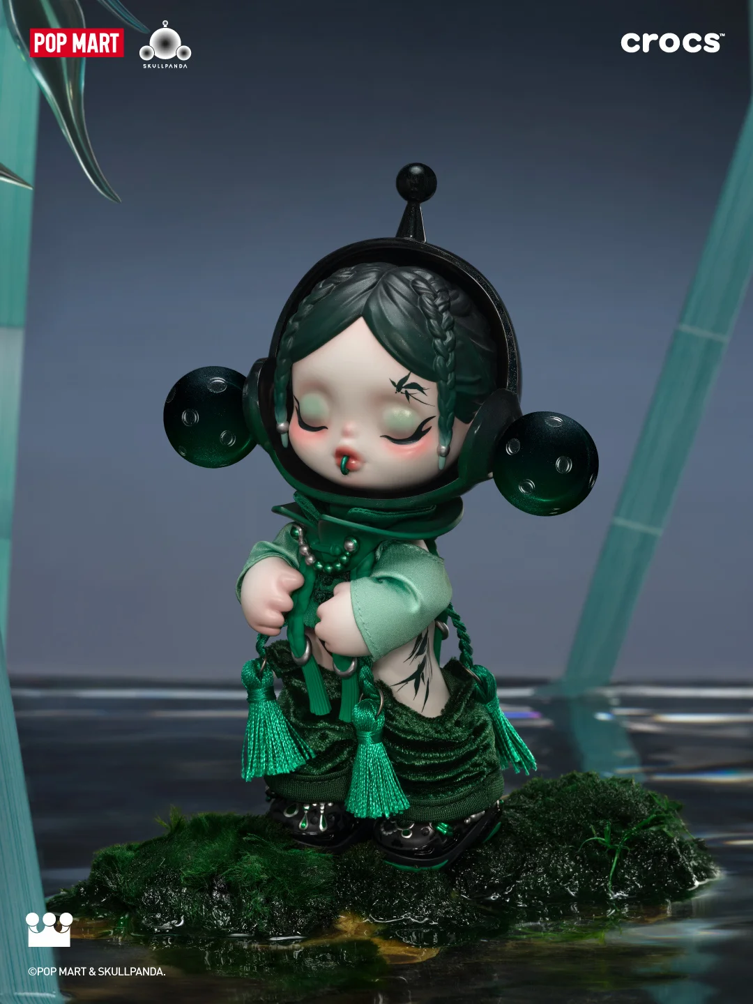 skullpanda x crocs OOTD series-Dark Night Bamboo Forest