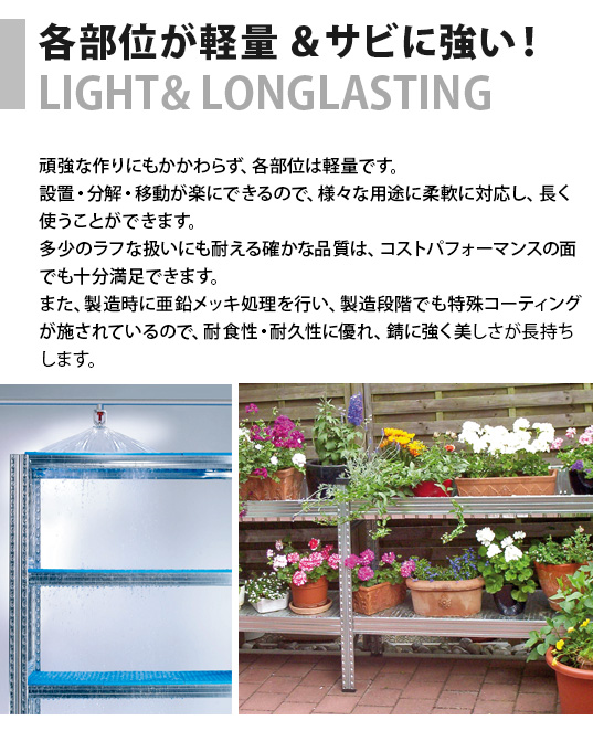 メタルシステム123》（パーツ）サイドフレーム(奥行60cm用）