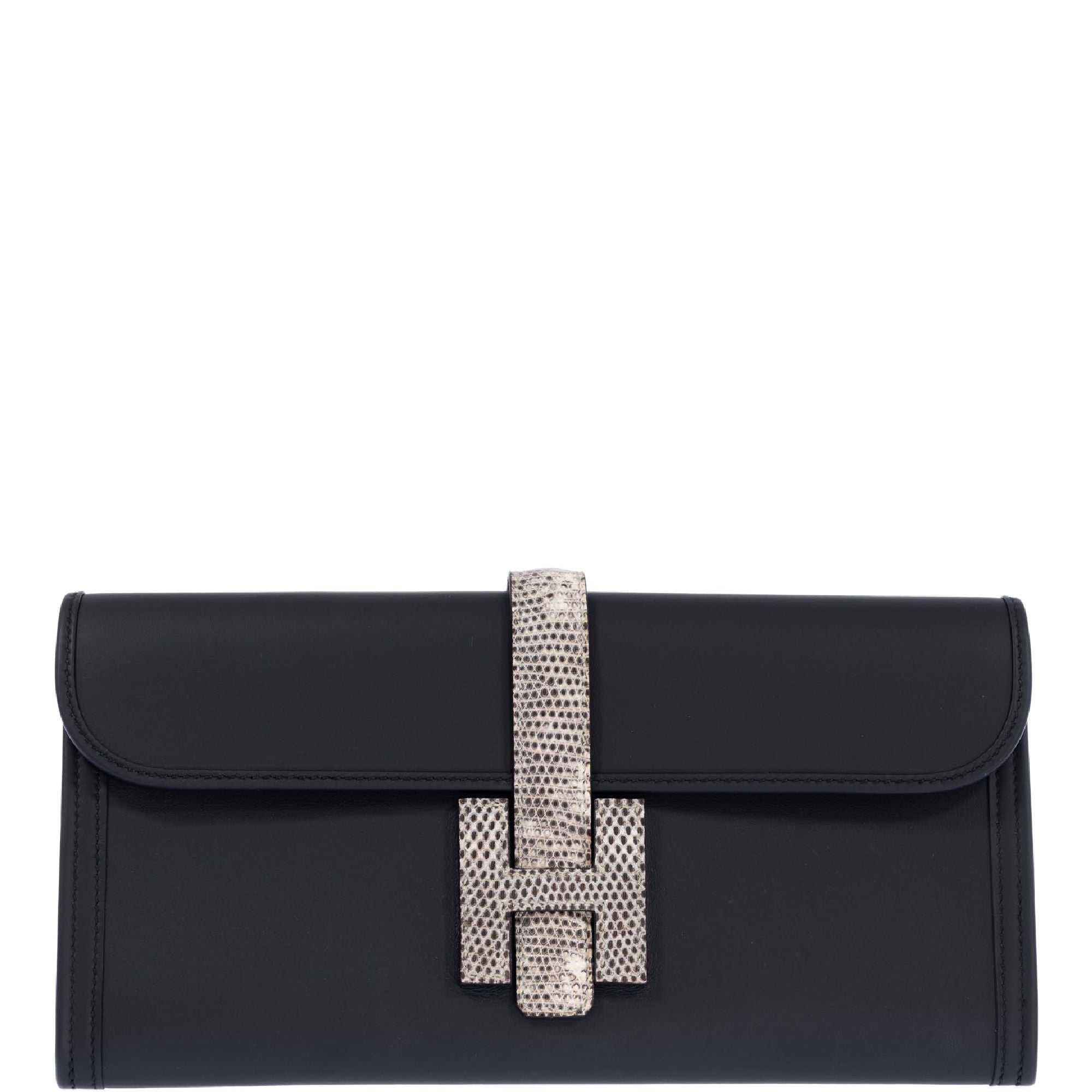 Hermès Jige Élan 29 Touch Noir Swift Ombré Lizard | JANEFINDS