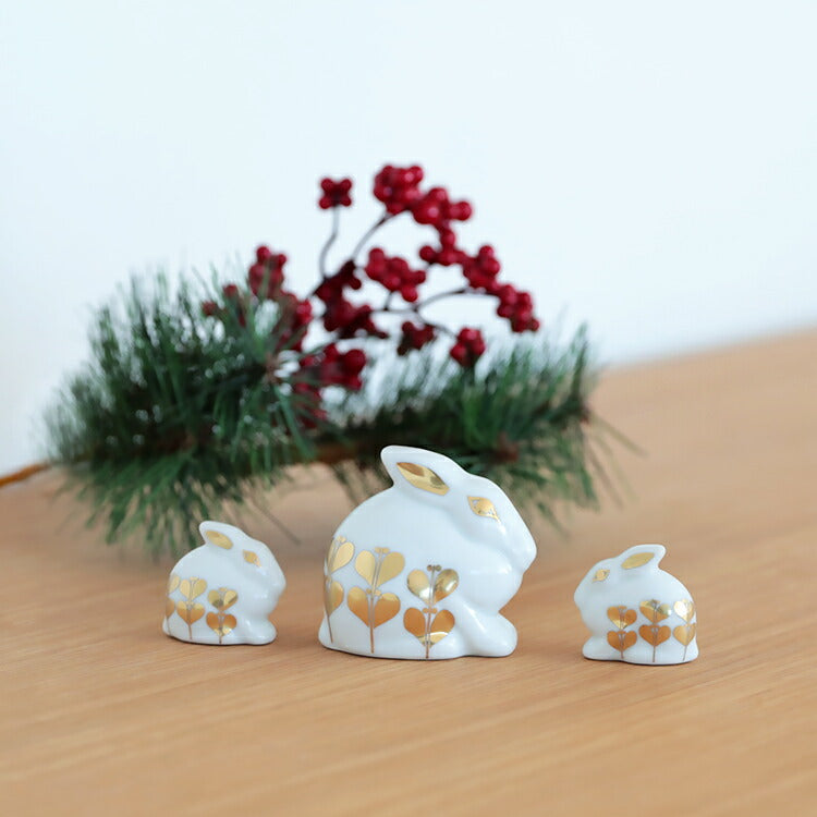 Lisa Larson リサ・ラーソン 陶器 ひかりのうさぎおやこセット きらり