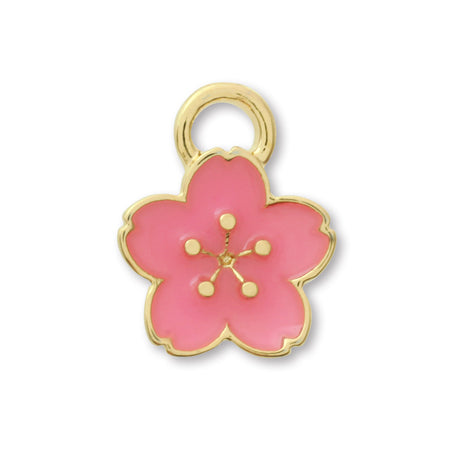 チャーム 和風 霞桜 エポ付 濃桃/G – 貴和製作所オンラインストア