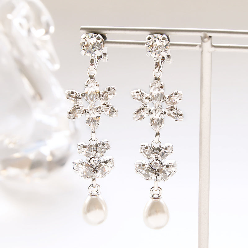 KIWA BRIDAL】KBE-2 フラワーリーフ イヤーアクセサリー – 貴和製作所