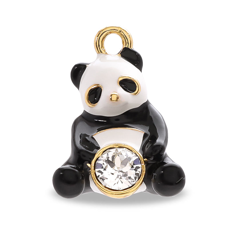 チャーム パンダ クリスタル・ホワイト・ブラック/G – 貴和製作所