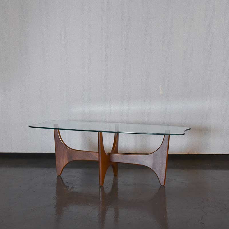 ヴィンティージ ミッドセンチュリー ガラストップ センターテーブル