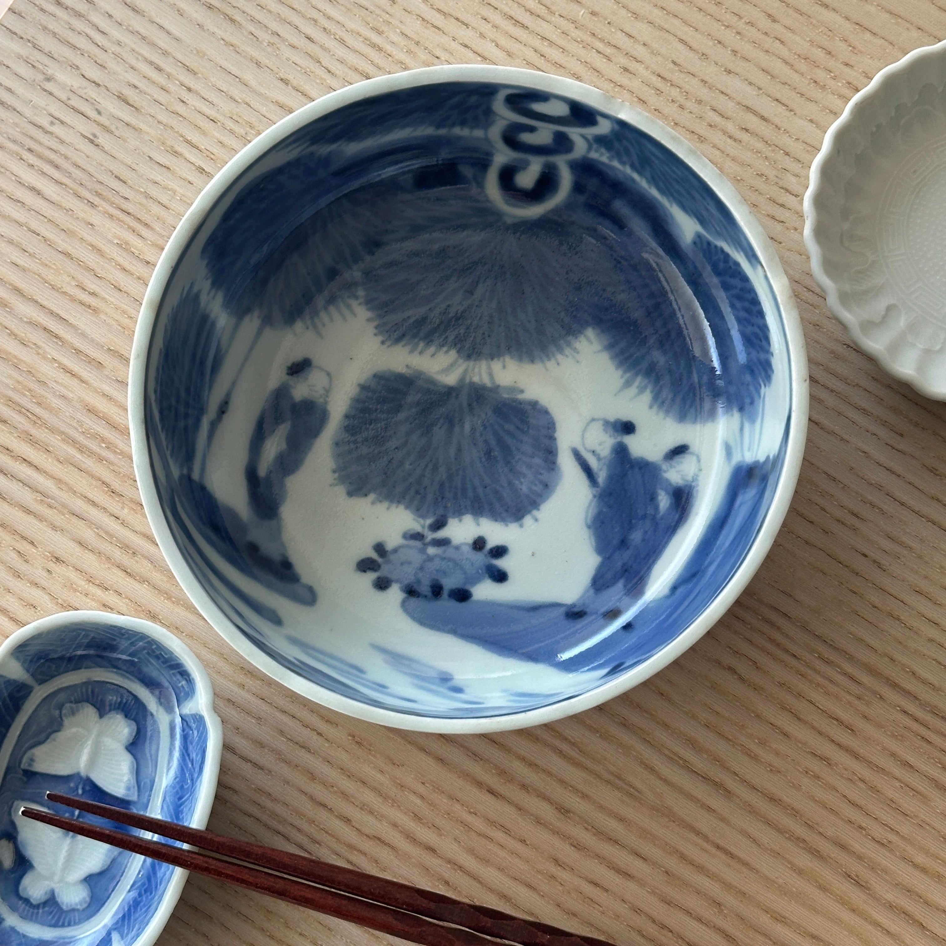 染付竹林賢人の古伊万里鉢 – Kotto Shop