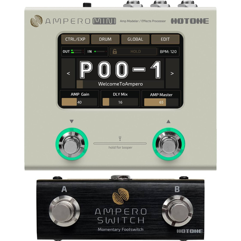 Hotone Ampero Mini MP-50VN + Ampero Switch Dual Footswitch Bundle