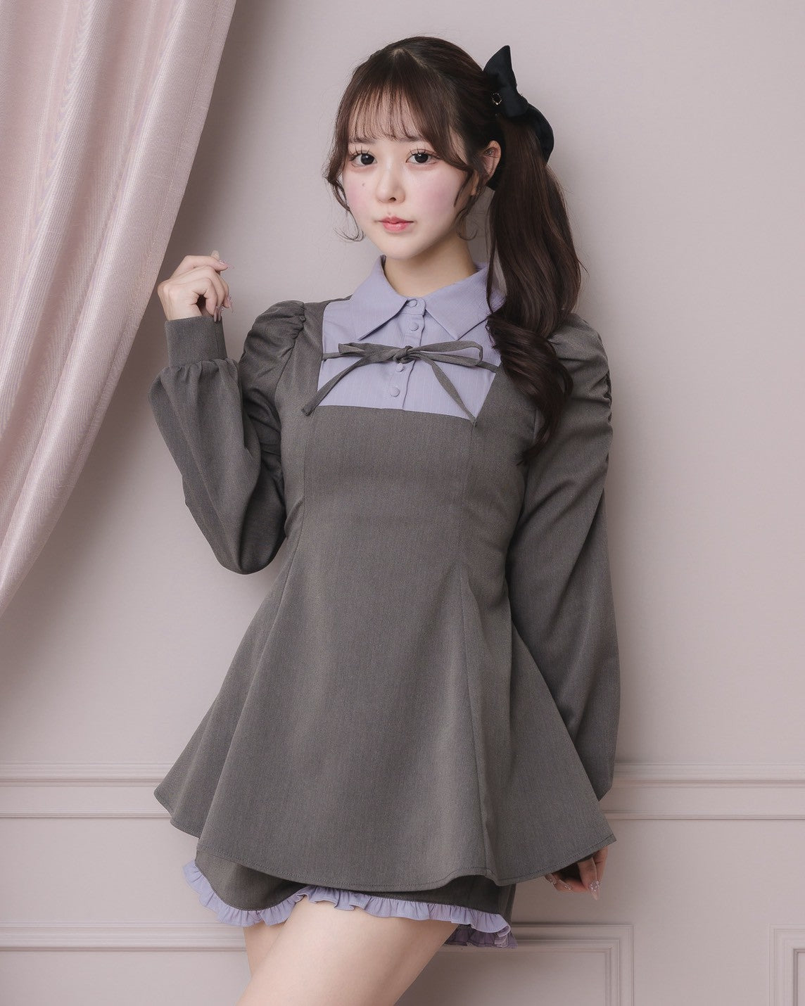 フロントリボンヨーク切替長袖セットアップ – pium