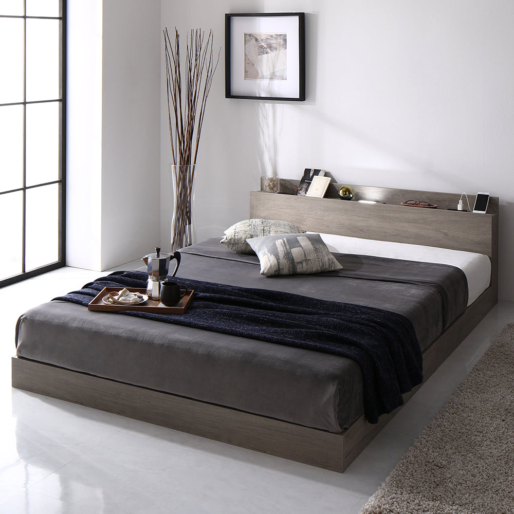 LED照明＆棚付きローベッド 『Famite ファミーテ』/照明・コンセント