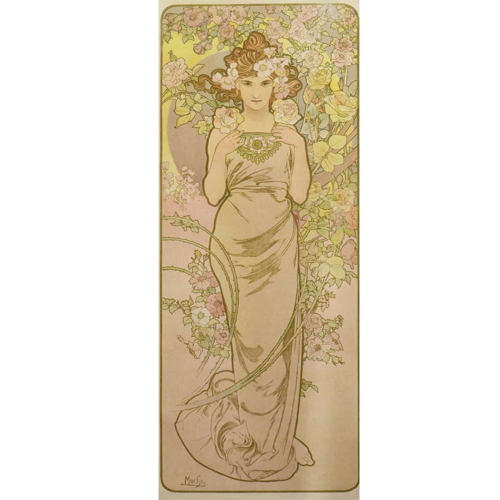 アルフォンス・ミュシャ「バラ」 連作「花」より