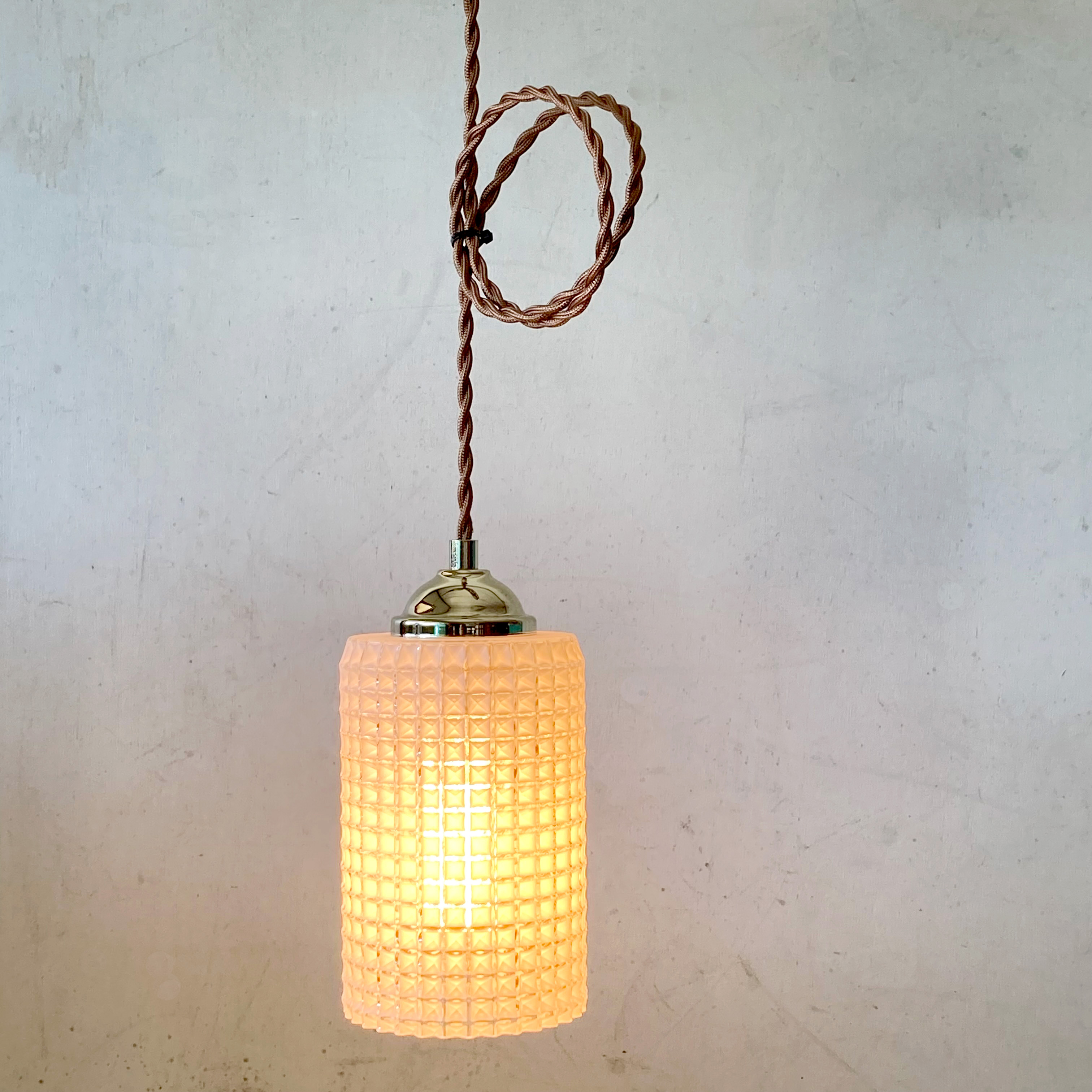 60's ヴィンテージ モダン ガラス ペンダントランプ ミッド