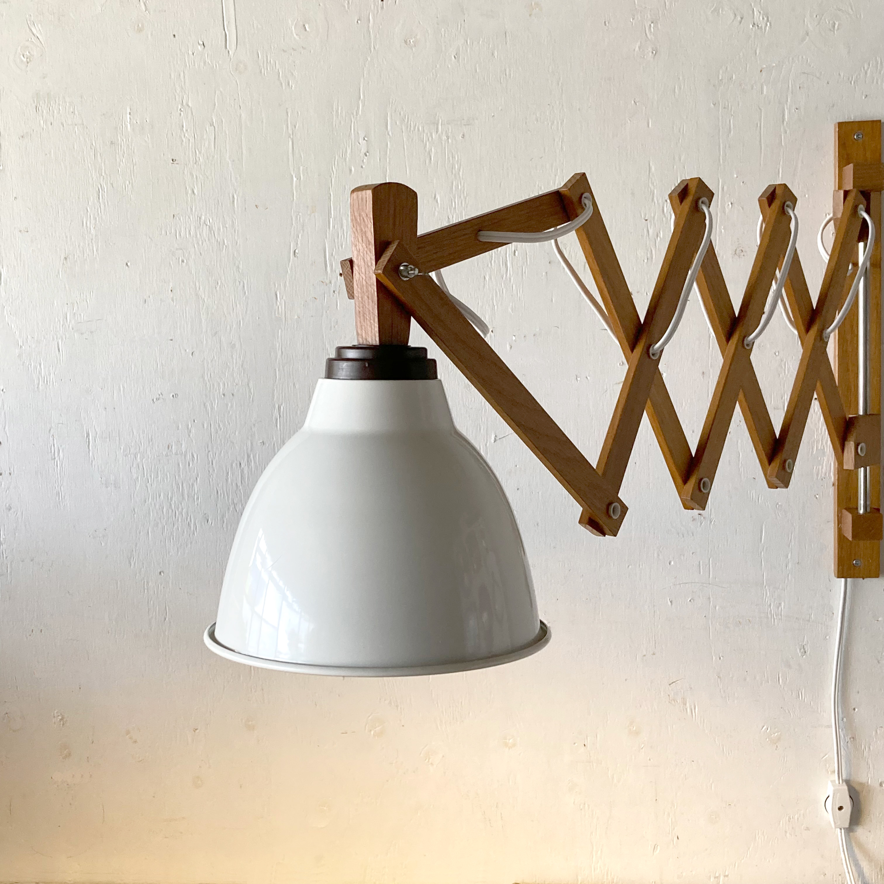 北欧 60's ヴィンテージ 木製 シザーランプ ミッドセンチュリー レトロ