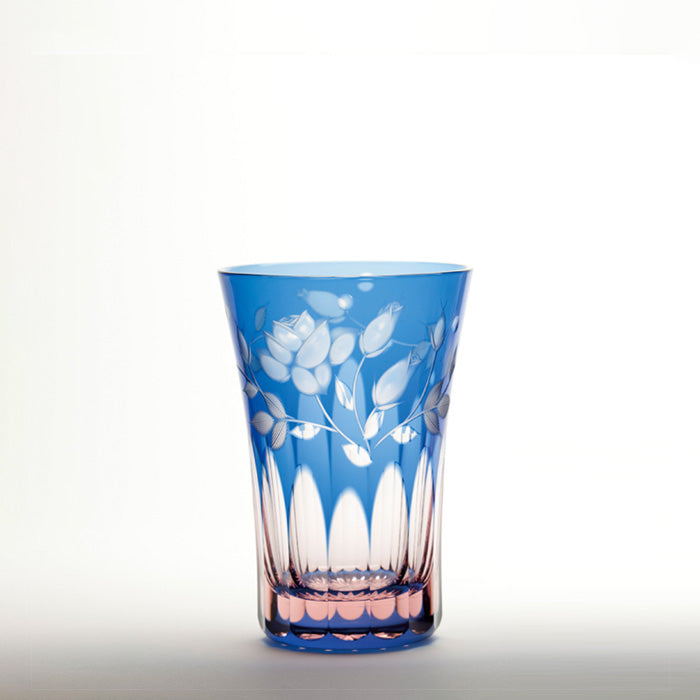 M-7081-BP 薔薇文様 天開タンブラー – 硝子工房 彩鳳