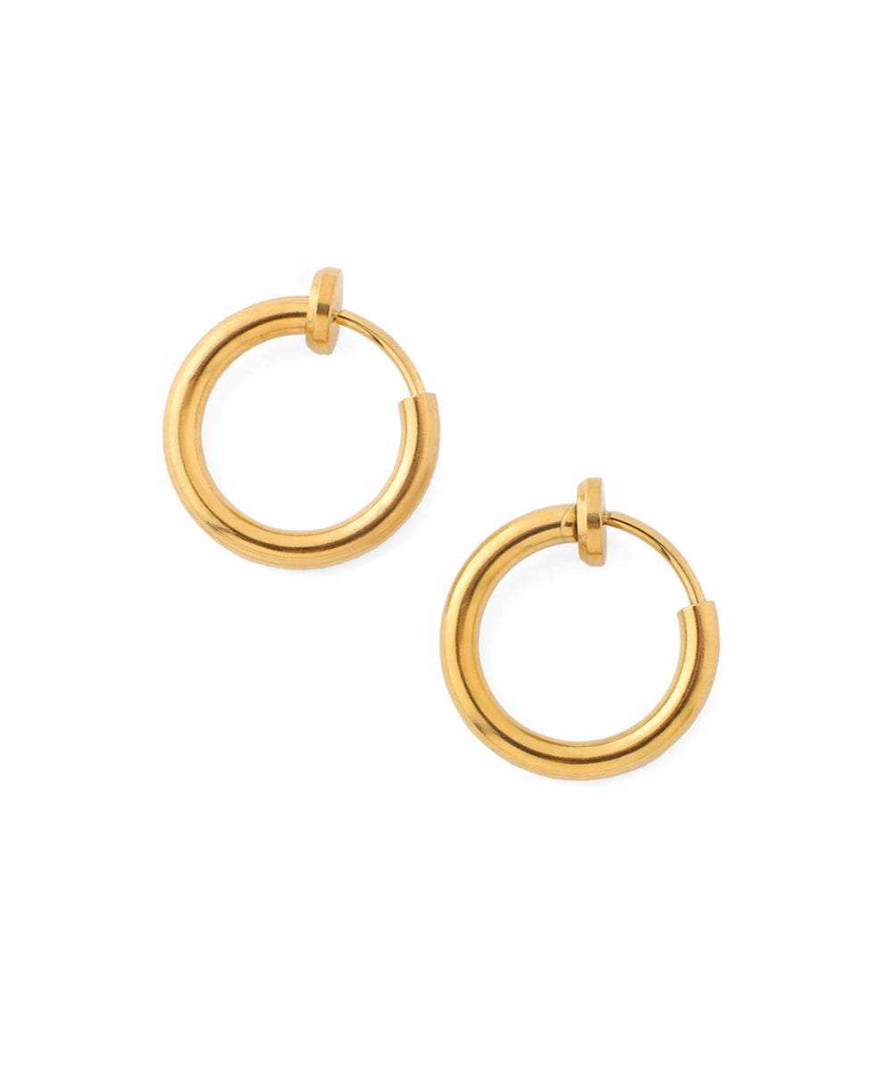 ANEMONE】【ステンレス】メタルフープイヤリング[直径13mm]｜アネモネ