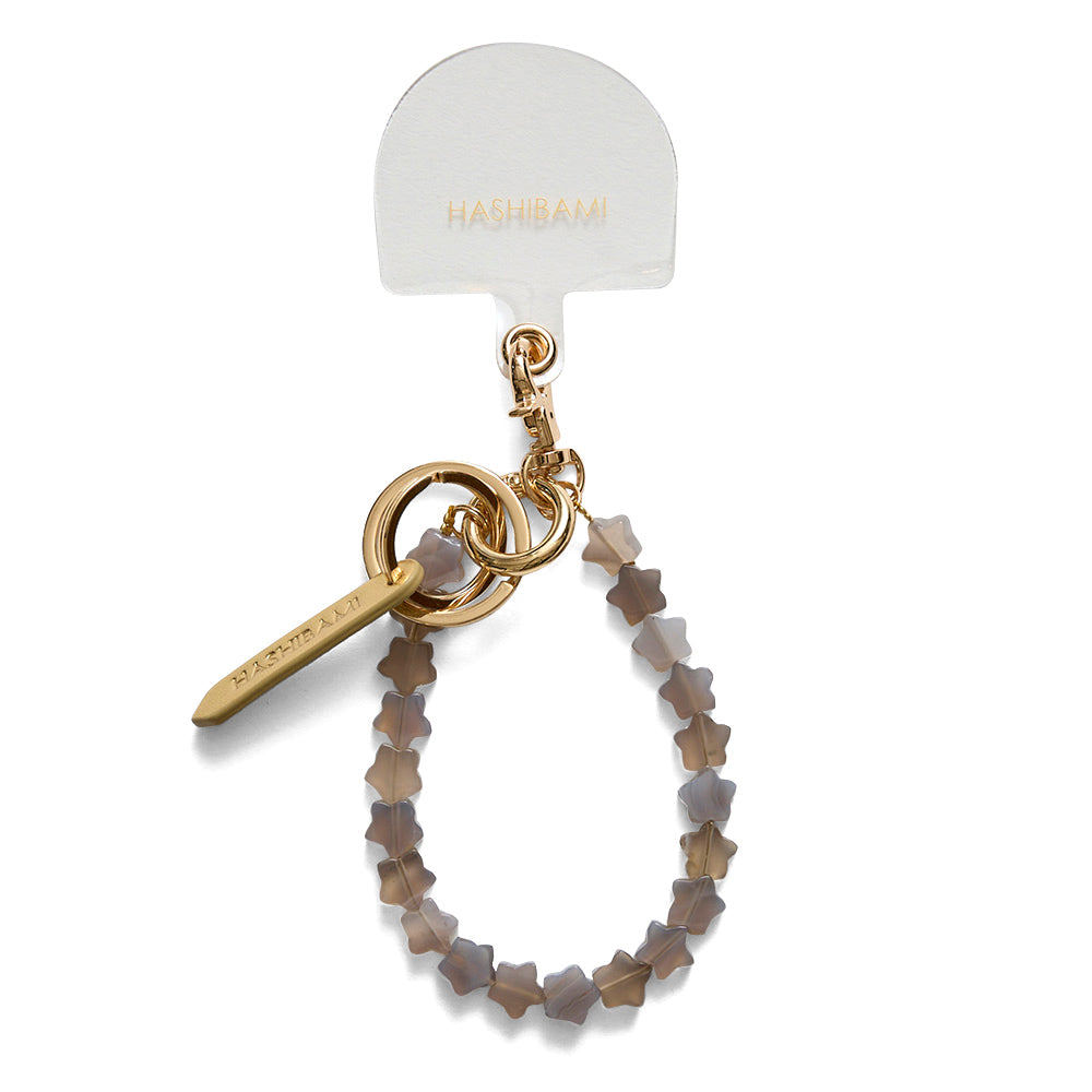 HASHIBAMI【Ha-2500-100 天然石 スター スマホハンドストラップ