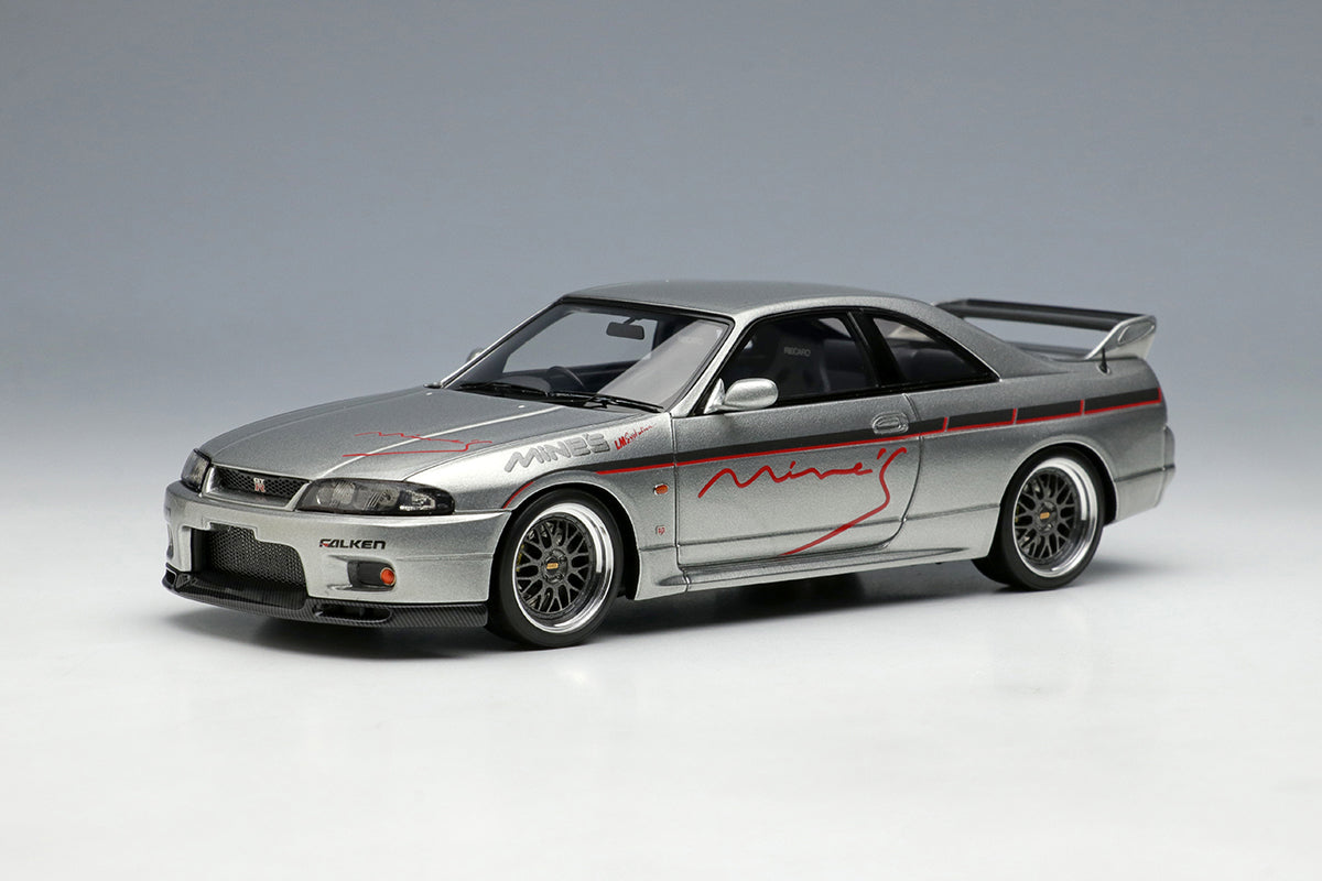 1/43 MINE'S R33 Demo Car in Sonic Silver – builtbylegends