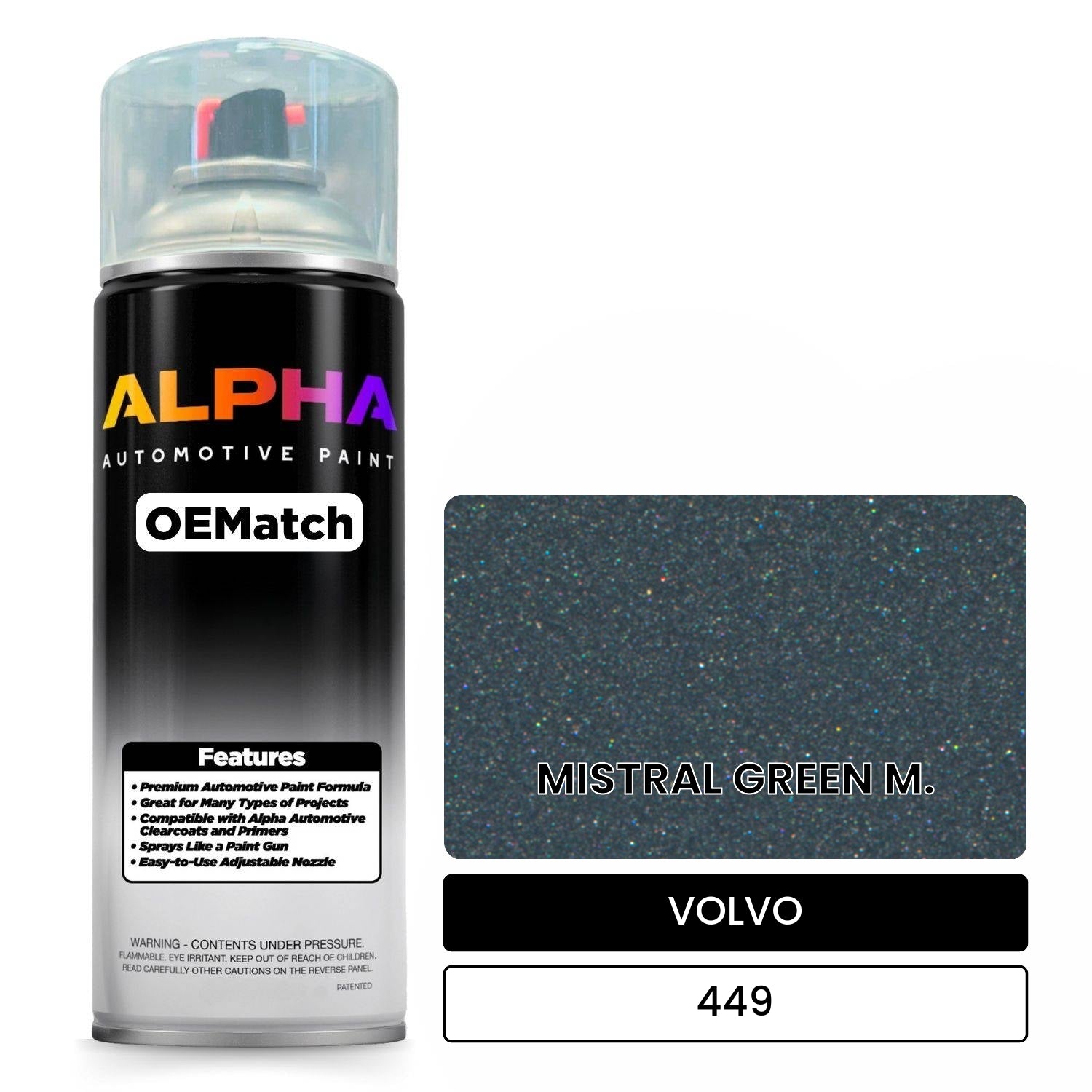 VOLVO MISTRAL GREEN M. 449 | OEMatch Automotive Spraycan – The