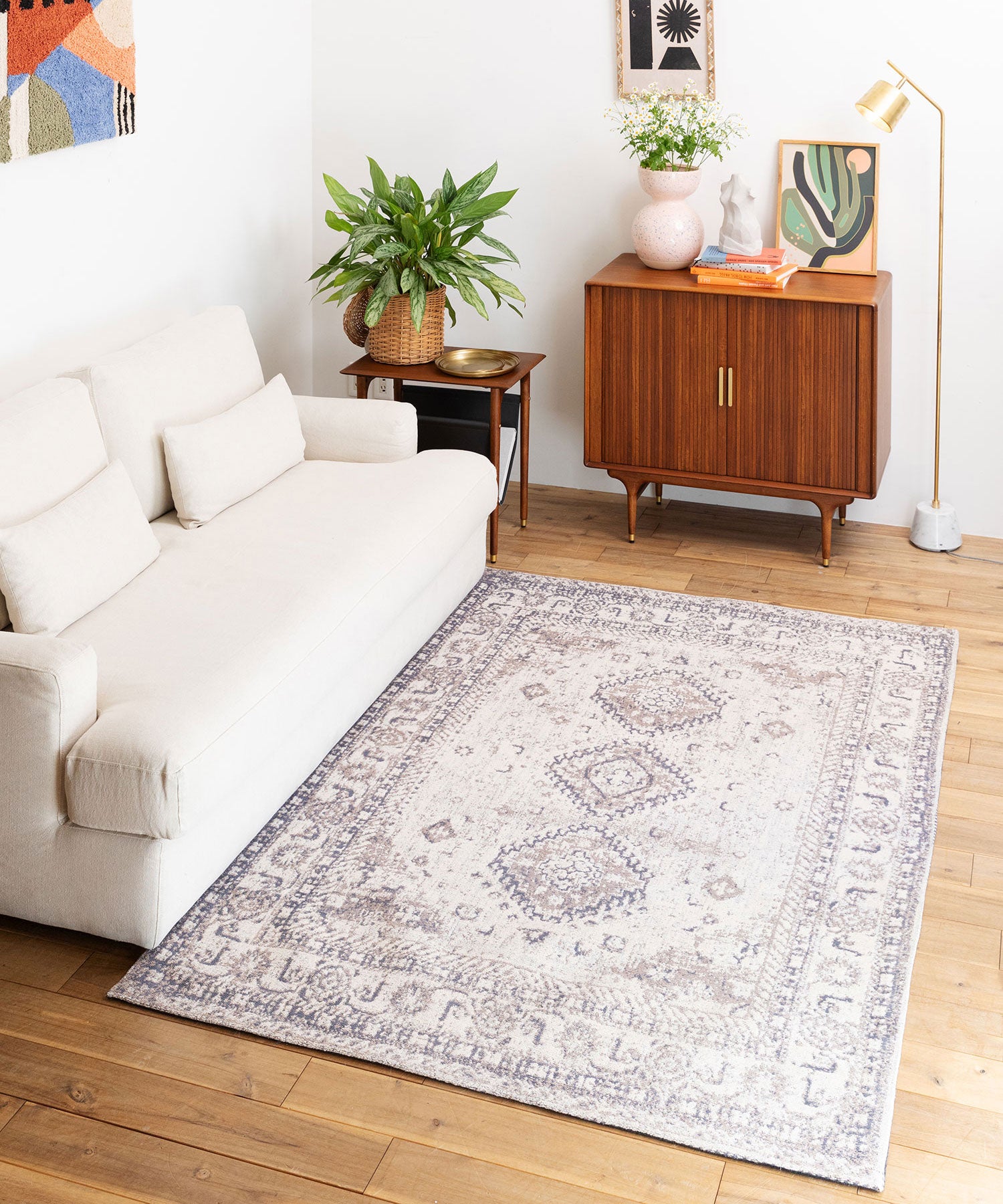 RugRu（ラグル）HUDSON RUG 1400×2000mm｜ヴィンティージな風合いの