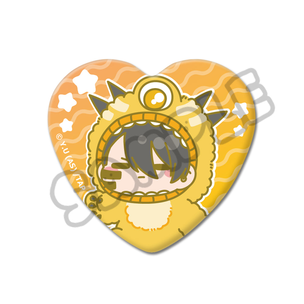 TVアニメ「桃源暗鬼」第3弾 ハート型缶バッジ M-SB (無陀野無人)｜TV