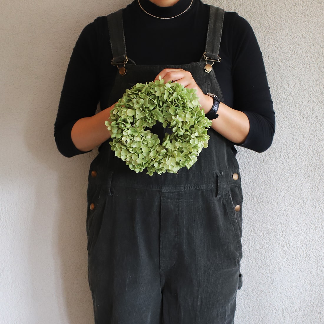 ひたむき＞紫陽花アナベルのリース 商品ページ - 土と風の植物園