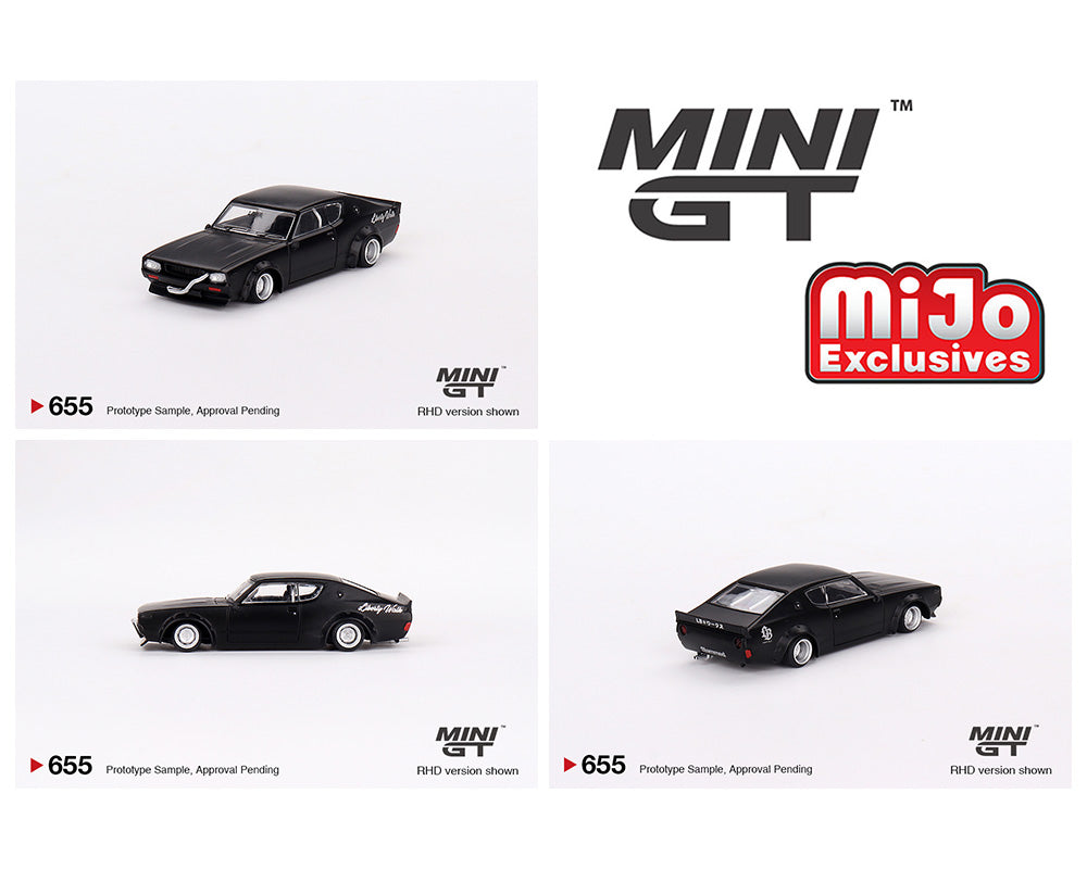 MINI GT 1/64 Nissan Skyline Kenmeri Liberty Walk – Matt Black