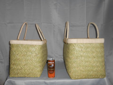 鳥越竹細工」市場かご