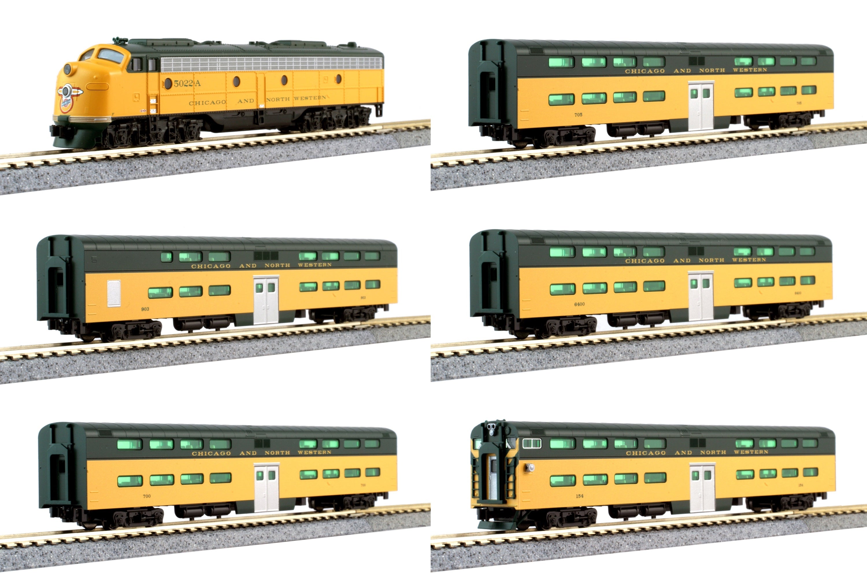 Kato 106-104-LS Chicago & North Western N Gauge Diesel Passenger