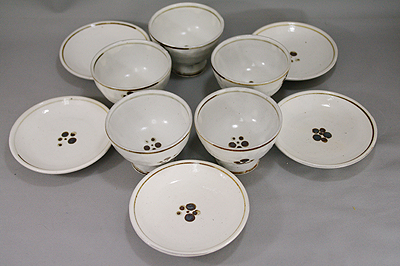 水月窯 梅花文 銘々皿/汲出揃 【器道楽】