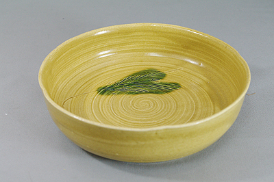水野敬子作 黄瀬戸菓子鉢 【器道楽】