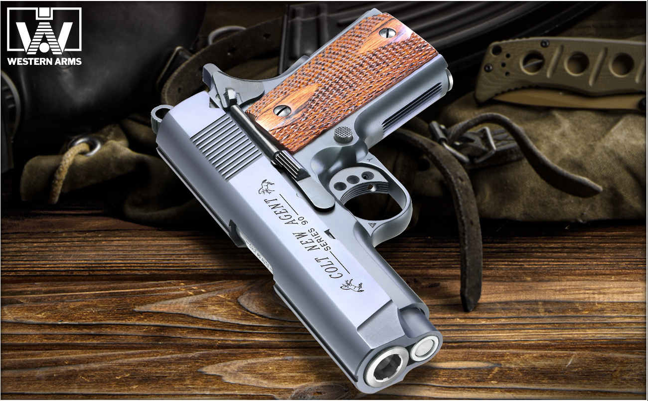 完売】WA【コルト】ニュー エージェント 実物木製グリップ付 【WESTERN