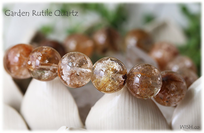 ガーデンルチルクォーツ、天然石ビーズのセレクトショップ