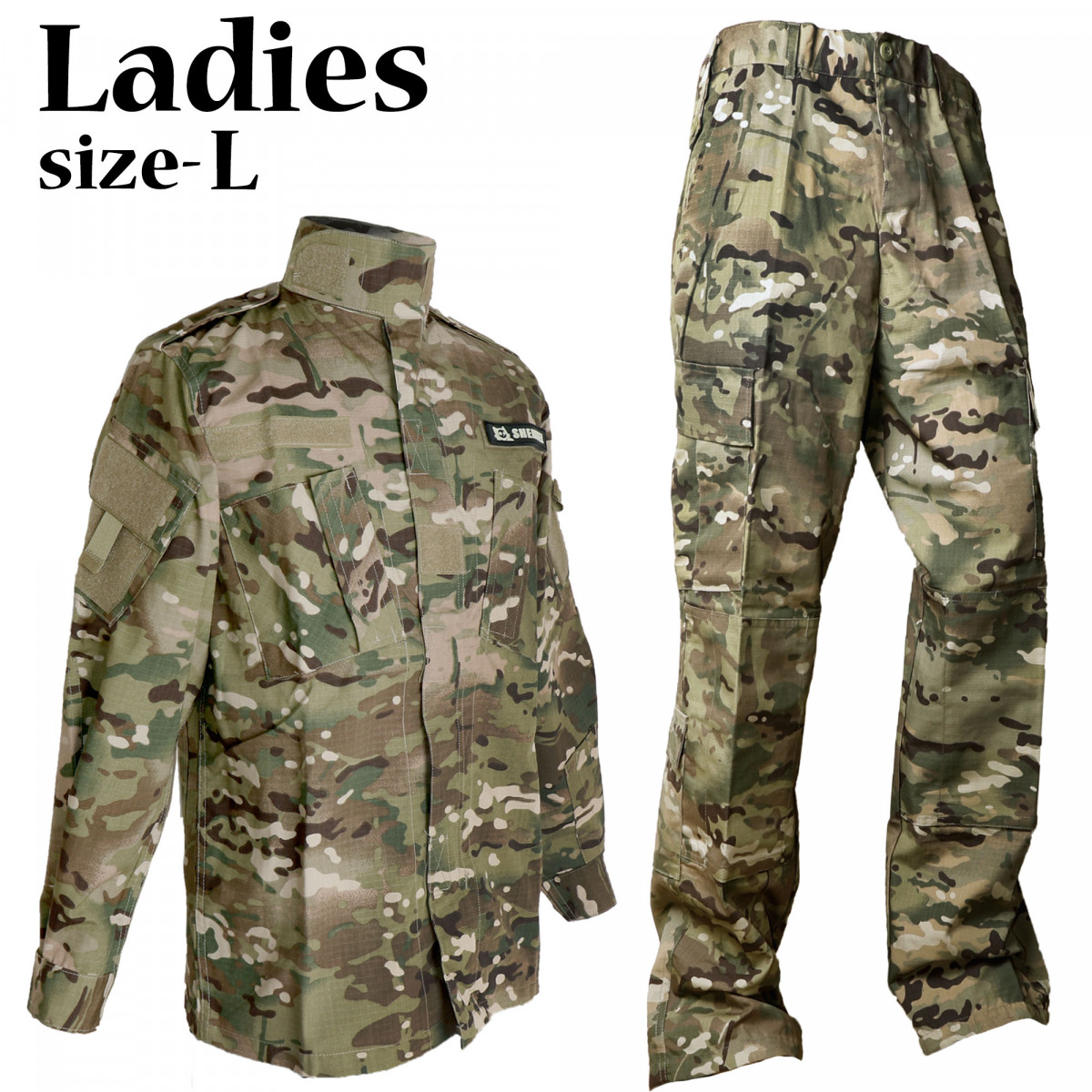 レディース 迷彩服上下セット
